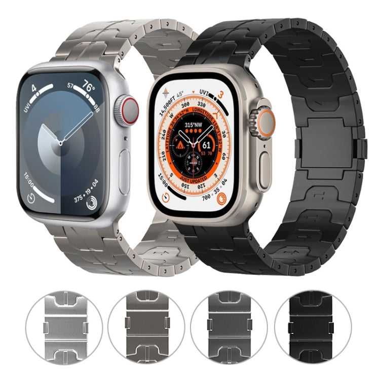 For Apple Watch SE 2023 44mm Magnetic Buckle Titanium Alloy Watch Band(Black) - Watch Bands by PMc TechLife | Online Shopping South Africa | PMc TechLife | Buy Now Pay Later Mobicred