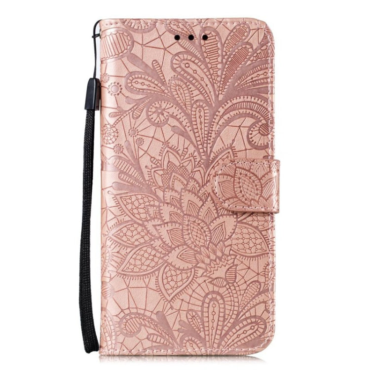For Google Pixel 9 Pro Lace Flower Embossing Flip Leather Phone Case(Rose Gold) - Google Cases by PMC TechLife | Online Shopping South Africa | PMC TechLife | Buy Now Pay Later Mobicred