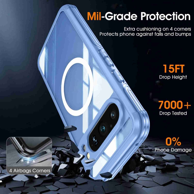 For Google Pixel 9 Pro XL RedPepper Transparent IP54 Life Waterproof Phone Case(Blue) - free shipping - PMC TechLife - Order now!