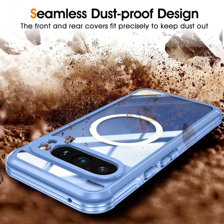 For Google Pixel 9 / 9 Pro RedPepper Transparent IP54 Life Waterproof Phone Case(Blue) - Google Cases by RedPepper | Online Shopping South Africa | PMC TechLife | Buy Now Pay Later Mobicred