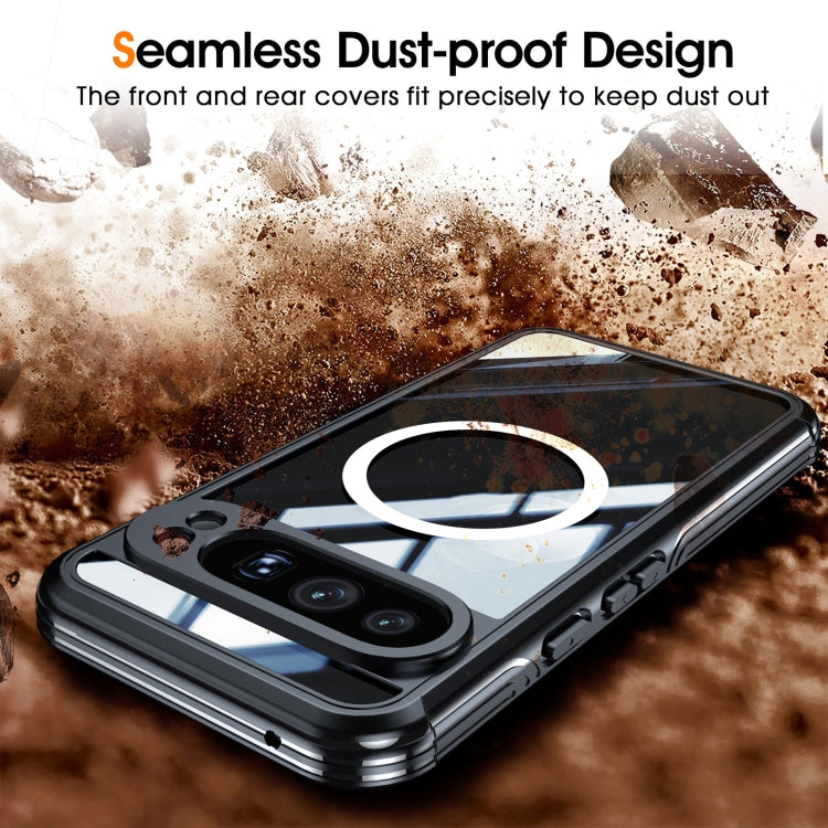 For Google Pixel 9 / 9 Pro RedPepper Transparent IP54 Life Waterproof Phone Case(Black) - free shipping - PMC TechLife - Order now!