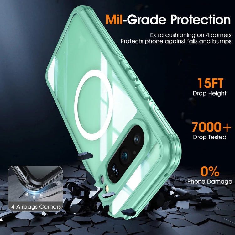 For Google Pixel 9 / 9 Pro RedPepper Transparent IP54 Life Waterproof Phone Case(Green) - free shipping - PMC TechLife - Order now!