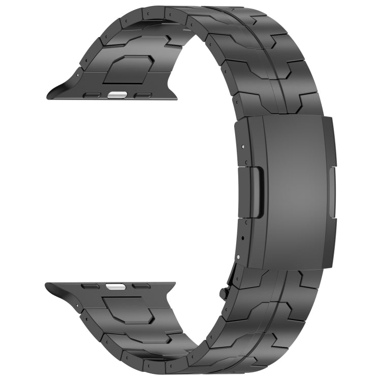 For Apple Watch SE 2023 44mm Turtle Buckle Titanium Alloy Watch Band(Black) - Watch Bands by PMc TechLife | Online Shopping South Africa | PMc TechLife | Buy Now Pay Later Mobicred