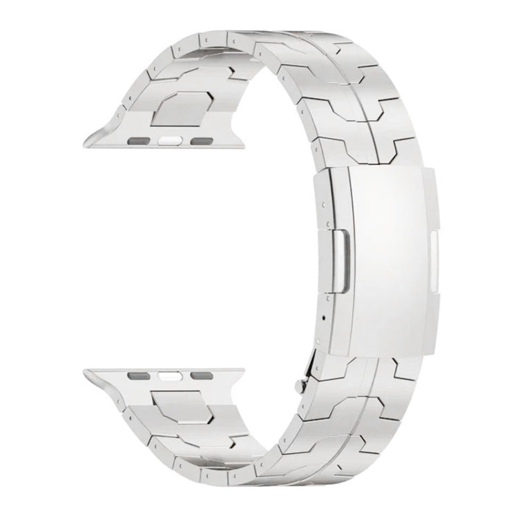For Apple Watch Series 7 45mm Turtle Buckle Titanium Alloy Watch Band(Silver) - free shipping - PMC TechLife - Order now!
