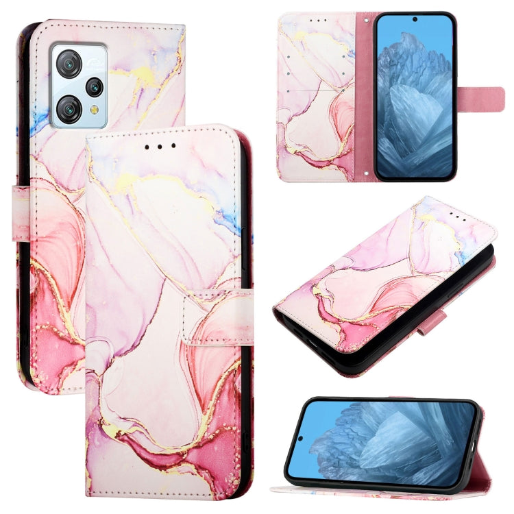 For Blackview A53 PT003 Marble Pattern Flip Leather Phone Case(Rose Gold) - More Brand by PMC TechLife | Online Shopping South Africa | PMC TechLife | Buy Now Pay Later Mobicred
