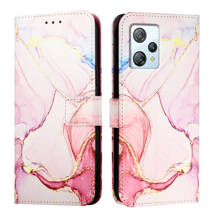 For Blackview A53 PT003 Marble Pattern Flip Leather Phone Case(Rose Gold) - More Brand by PMC TechLife | Online Shopping South Africa | PMC TechLife | Buy Now Pay Later Mobicred