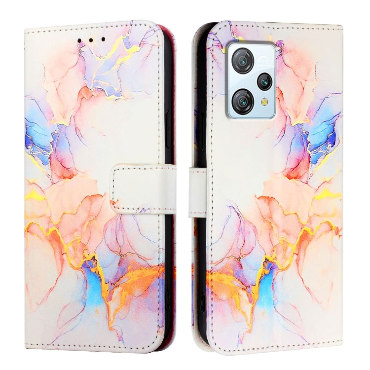 For Blackview A53 PT003 Marble Pattern Flip Leather Phone Case(Galaxy Marble White) - More Brand by PMC TechLife | Online Shopping South Africa | PMC TechLife | Buy Now Pay Later Mobicred