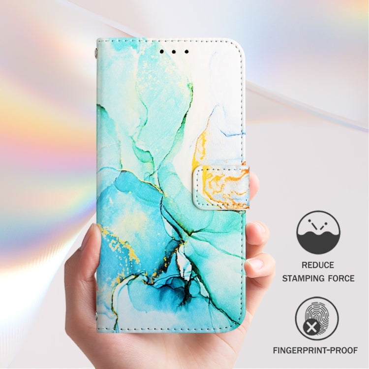 For Blackview Shark 8 PT003 Marble Pattern Flip Leather Phone Case(Green) - More Brand by PMC TechLife | Online Shopping South Africa | PMC TechLife | Buy Now Pay Later Mobicred
