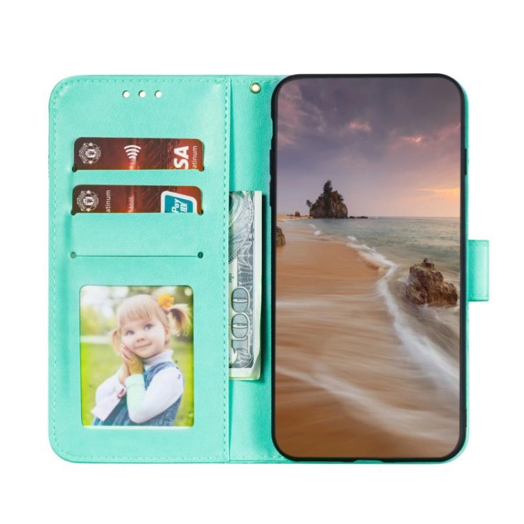 For Motorola Moto G Play 2024 Lace Flower Embossing Flip Leather Phone Case(Green) - free shipping - PMC Jewellery - Order now!