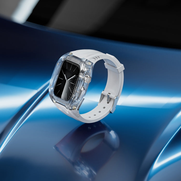 For Apple Watch Series 6 44mm Modified PC Hybrid TPU Watch Case Band(Starlight Transparent) - Watch Cases by PMc TechLife | Online Shopping South Africa | PMc TechLife | Buy Now Pay Later Mobicred