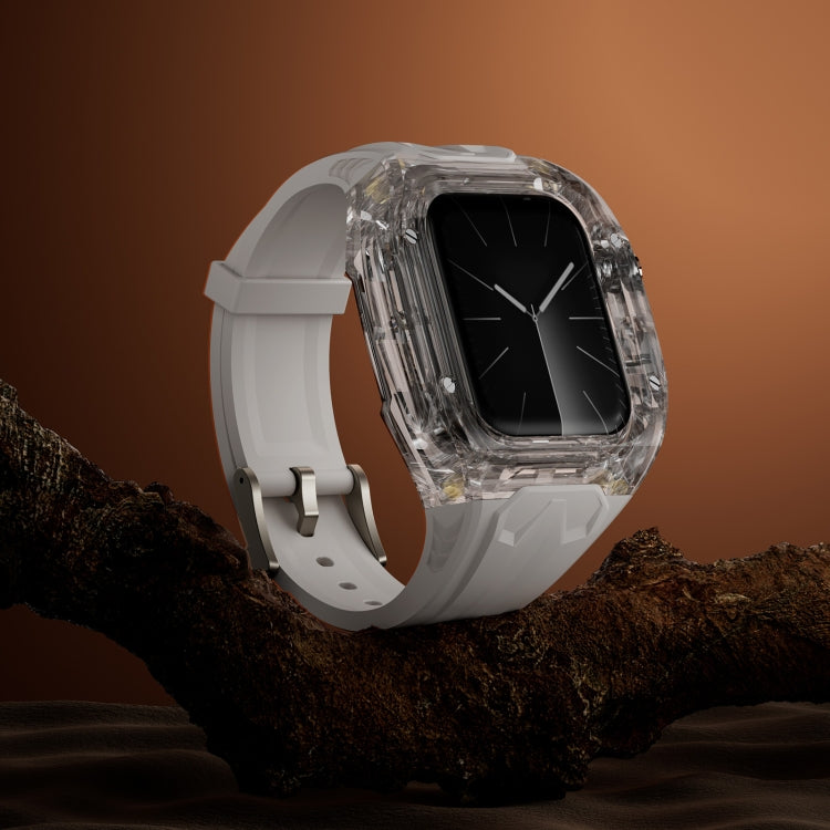 For Apple Watch Series 6 44mm Modified PC Hybrid TPU Watch Case Band(Starlight Transparent) - Watch Cases by PMc TechLife | Online Shopping South Africa | PMc TechLife | Buy Now Pay Later Mobicred