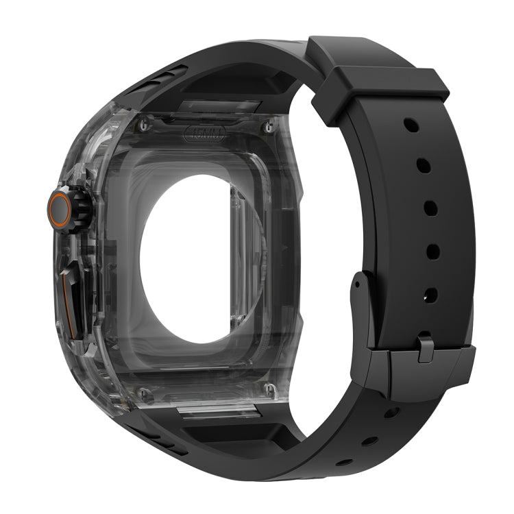 For Apple Watch Series 4 44mm Modified PC Hybrid TPU Watch Case Band(Black Clear Black) - Watch Cases by PMc TechLife | Online Shopping South Africa | PMc TechLife | Buy Now Pay Later Mobicred
