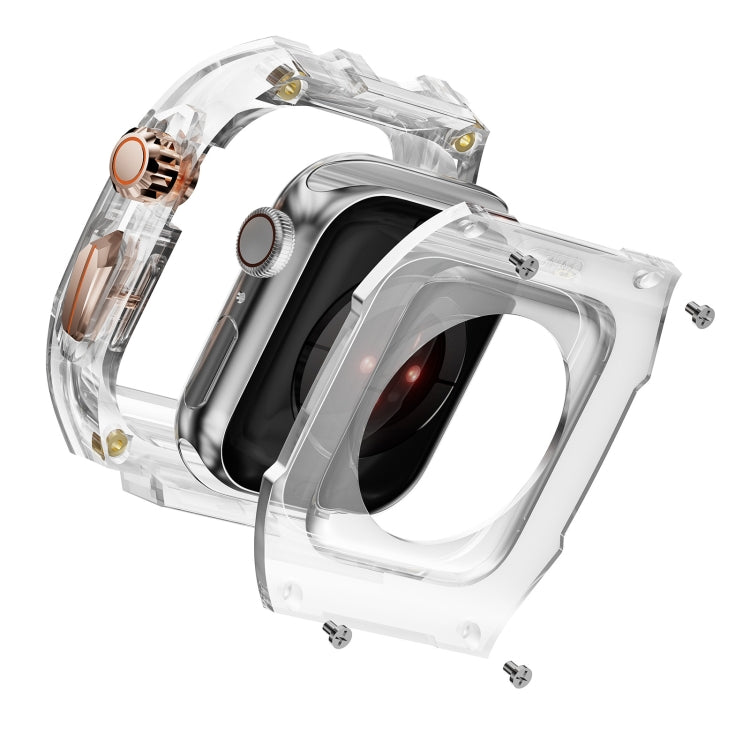 For Apple Watch SE 2022 44mm Modified PC Hybrid TPU Watch Case Band(Black Clear Black) - free shipping - PMc TechLife - Order now!