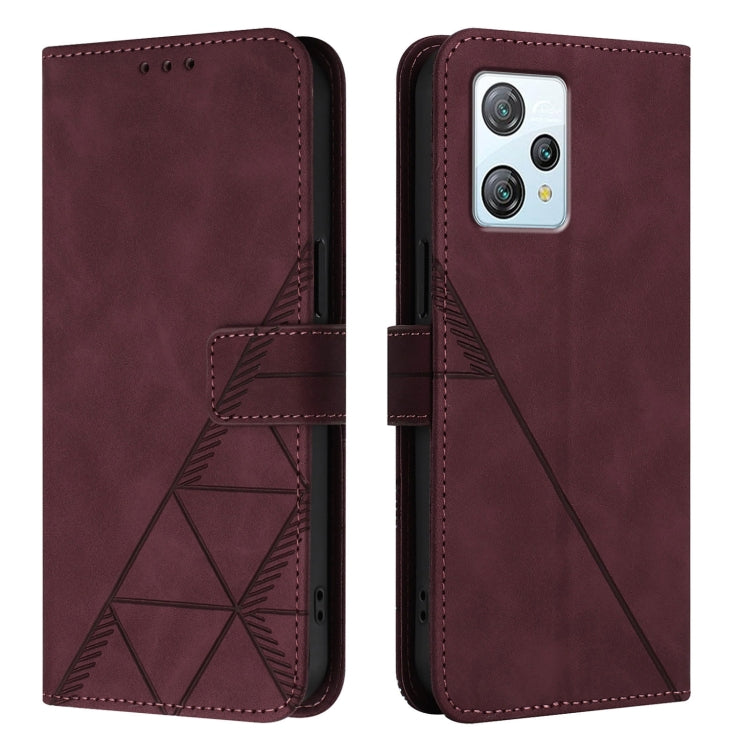 For Blackview A53 Crossbody 3D Embossed Flip Leather Phone Case(Wine Red) - More Brand by PMC TechLife | Online Shopping South Africa | PMC TechLife | Buy Now Pay Later Mobicred