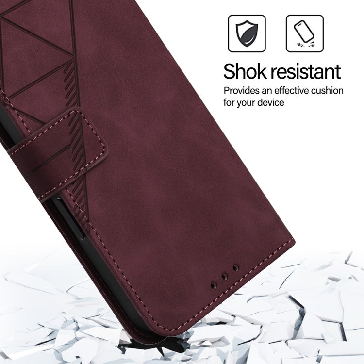 For Blackview A53 Crossbody 3D Embossed Flip Leather Phone Case(Wine Red) - More Brand by PMC TechLife | Online Shopping South Africa | PMC TechLife | Buy Now Pay Later Mobicred