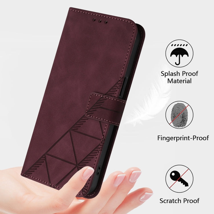 For Blackview A53 Crossbody 3D Embossed Flip Leather Phone Case(Wine Red) - More Brand by PMC TechLife | Online Shopping South Africa | PMC TechLife | Buy Now Pay Later Mobicred
