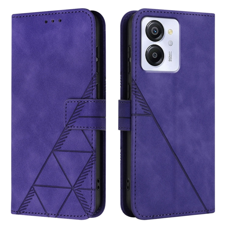 For Blackview Color 8 Crossbody 3D Embossed Flip Leather Phone Case(Purple) - More Brand by PMC TechLife | Online Shopping South Africa | PMC TechLife | Buy Now Pay Later Mobicred
