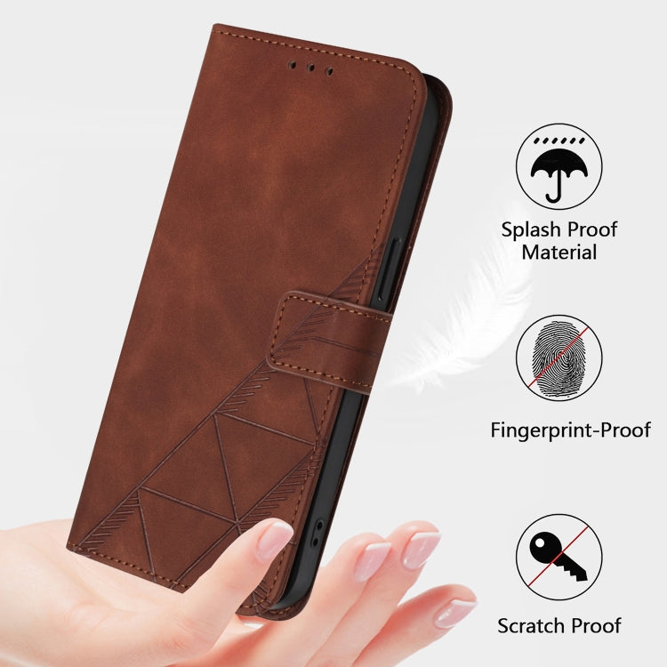 For Blackview Color 8 Crossbody 3D Embossed Flip Leather Phone Case(Brown) - More Brand by PMC TechLife | Online Shopping South Africa | PMC TechLife | Buy Now Pay Later Mobicred