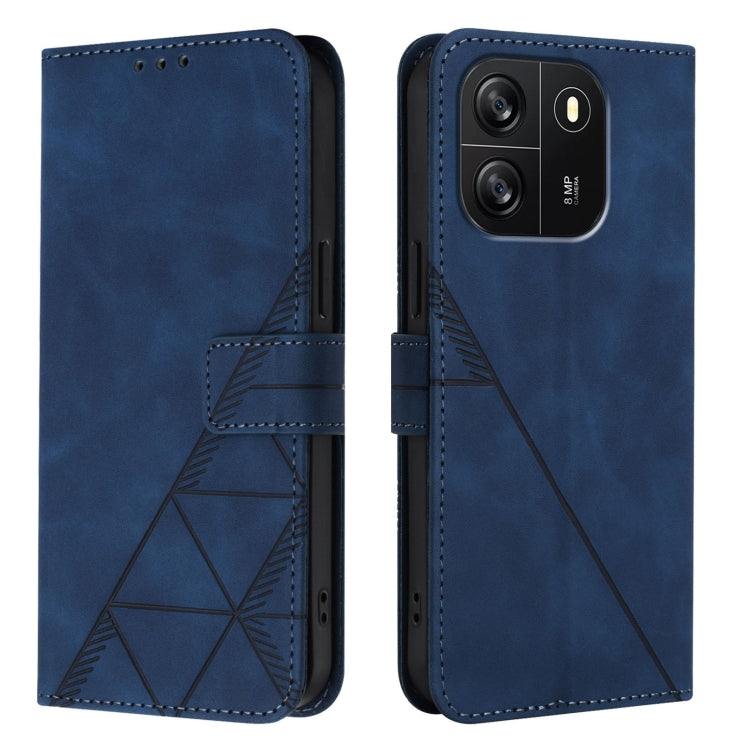 For Blackview Wave 6C Crossbody 3D Embossed Flip Leather Phone Case(Blue) - More Brand by PMC TechLife | Online Shopping South Africa | PMC TechLife | Buy Now Pay Later Mobicred