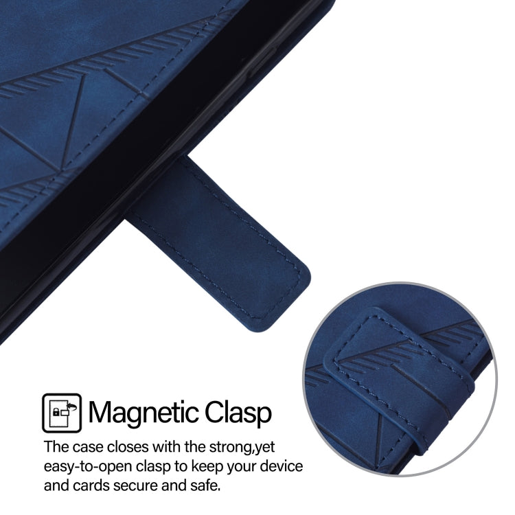For Blackview Wave 6C Crossbody 3D Embossed Flip Leather Phone Case(Blue) - More Brand by PMC TechLife | Online Shopping South Africa | PMC TechLife | Buy Now Pay Later Mobicred