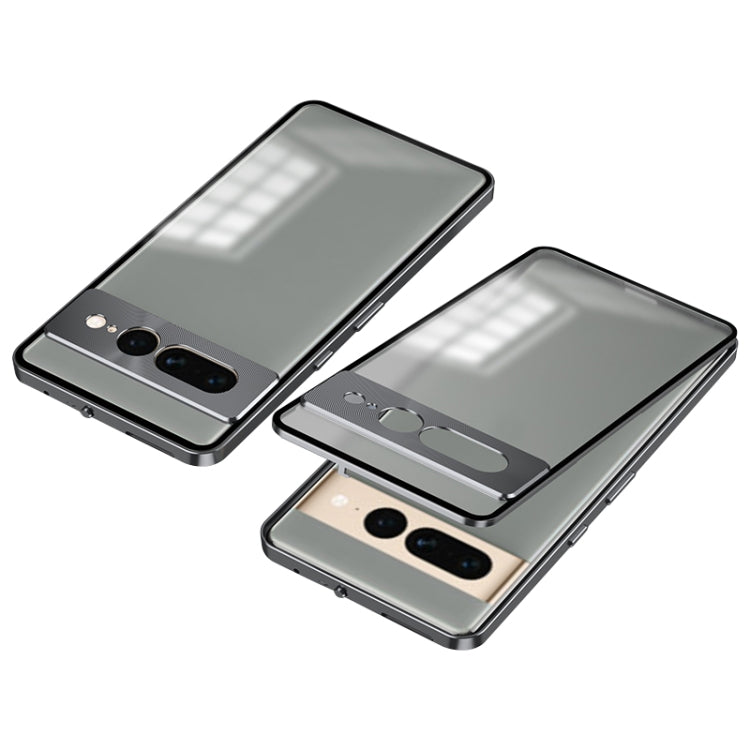 For Google Pixel 7 Pro Snap Buckle Metal Frame Frosted Phone Case(Grey) - free shipping - PMC TechLife - Order now!