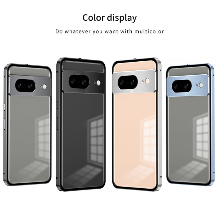 For Google Pixel 8a Snap Buckle Metal Frame Frosted Phone Case(Black) - Google Cases by PMC TechLife | Online Shopping South Africa | PMC TechLife | Buy Now Pay Later Mobicred