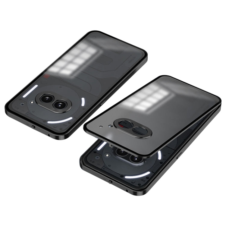 For Nothing Phone 2a Snap Buckle Metal Frame Frosted Phone Case(Black) - More Brand by PMC TechLife | Online Shopping South Africa | PMC TechLife | Buy Now Pay Later Mobicred