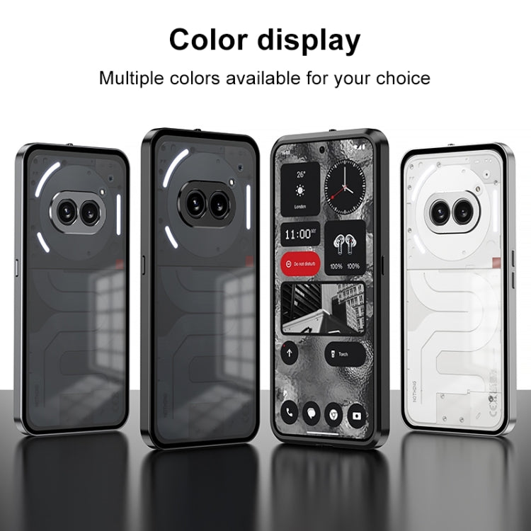 For Nothing Phone 2a Snap Buckle Metal Frame Frosted Phone Case(Black) - More Brand by PMC TechLife | Online Shopping South Africa | PMC TechLife | Buy Now Pay Later Mobicred