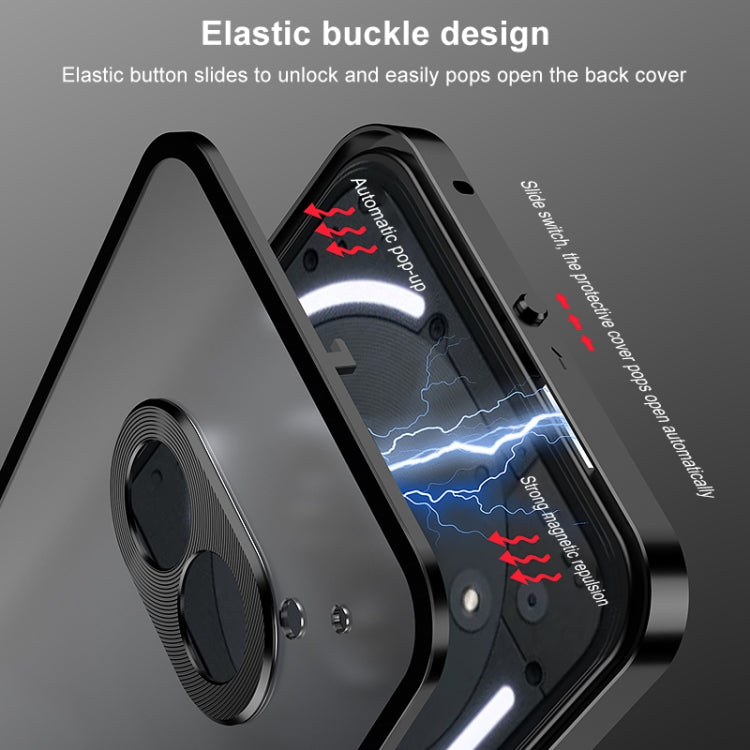 For Nothing Phone 2a Snap Buckle Metal Frame Frosted Phone Case(Silver) - Nothing Cases by PMC TechLife | Online Shopping South Africa | PMC TechLife | Buy Now Pay Later Mobicred