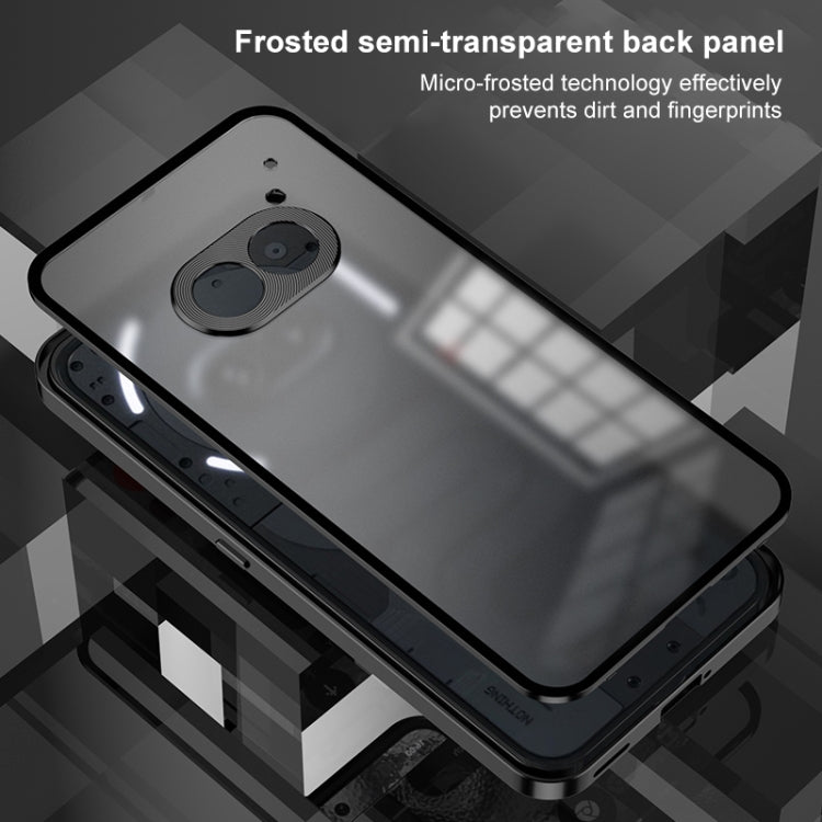 For Nothing Phone 2 Snap Buckle Metal Frame Frosted Phone Case(Black) - More Brand by PMC TechLife | Online Shopping South Africa | PMC TechLife | Buy Now Pay Later Mobicred
