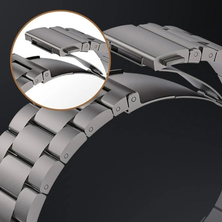 For Apple Watch Series 7 41mm 3-Bead Flat Buckle Titanium Alloy Watch Band(Silver) - free shipping - PMC TechLife - Order now!