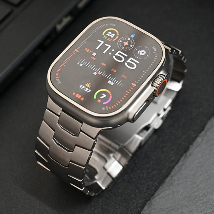 For Apple Watch SE 44mm 26mm Oracle Safety Buckle Titanium Alloy Watch Band(Silver) - free shipping - PMC TechLife - Order now!