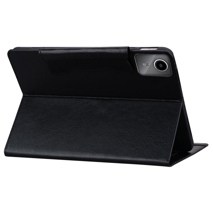 For Lenovo Xiaoxin Pad M11 2024 Cat Buckle Leather Tablet Case(Black) - Lenovo by PMC Jewellery | Online Shopping South Africa | PMC Jewellery | Buy Now Pay Later Mobicred