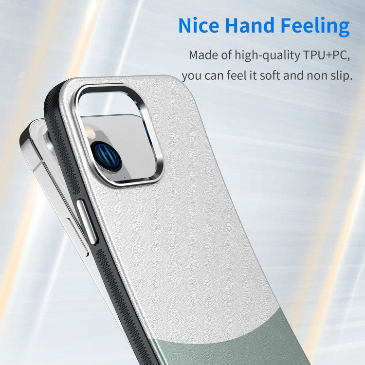 For iPhone 16 Leather Texture MagSafe Magnetic TPU + PC Phone Case(Cyan) - iPhone 16 Cases by PMC TechLife | Online Shopping South Africa | PMC TechLife | Buy Now Pay Later Mobicred