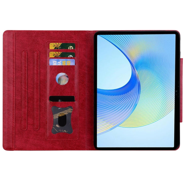 For Honor Pad X9 / X8 Pro Cat Buckle Leather Tablet Case(Red) - free shipping - PMC TechLife - Order now!