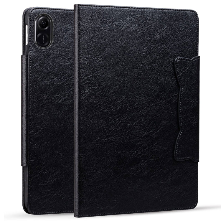 For Honor Pad X8a Cat Buckle Leather Tablet Case(Black) - Honor by PMC TechLife | Online Shopping South Africa | PMC TechLife | Buy Now Pay Later Mobicred