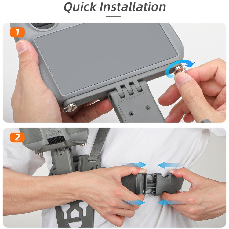 For DJI RC Pro Sunnylife Remote Control Waist Support Bracket Chest Strap(Grey) - free shipping - PMC TechLife - Order now!