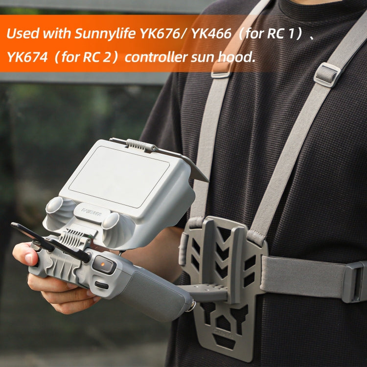 For DJI RC 2 / 1 Sunnylife Remote Control Waist Support Bracket Chest Strap(Grey) - Holder Series by Sunnylife | Online Shopping South Africa | PMC TechLife | Buy Now Pay Later Mobicred