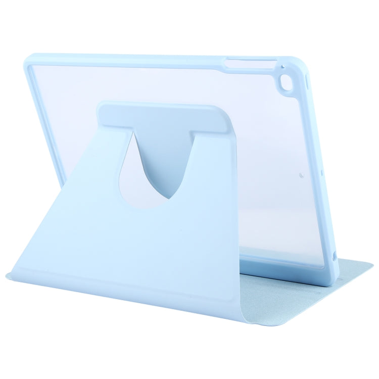 For iPad 9.7 2018 & 2017 / Air / Air2 GEBEI Acrylic TPU 3-folding Rotating Smart Tablet Leather Case withh Pen Slot(Sky Blue) - free shipping - PMc TechLife - Order now!