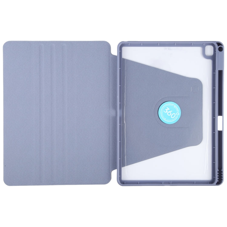 For iPad 10.2 2021 / 2020 / 2019 / Air 3 GEBEI Acrylic TPU 3-folding Rotating Smart Tablet Leather Case withh Pen Slot(Light Purple) - free shipping - PMc TechLife - Order now!