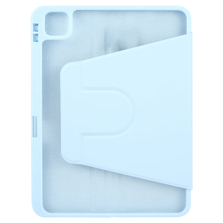 For iPad Air 13 2025 / 2024 GEBEI Acrylic TPU 3-folding Rotating Smart Tablet Leather Case withh Pen Slot(Sky Blue) - iPad Air 13 2025 / 2024 Cases by GEBEI | Online Shopping South Africa | PMC TechLife | Buy Now Pay Later Mobicred