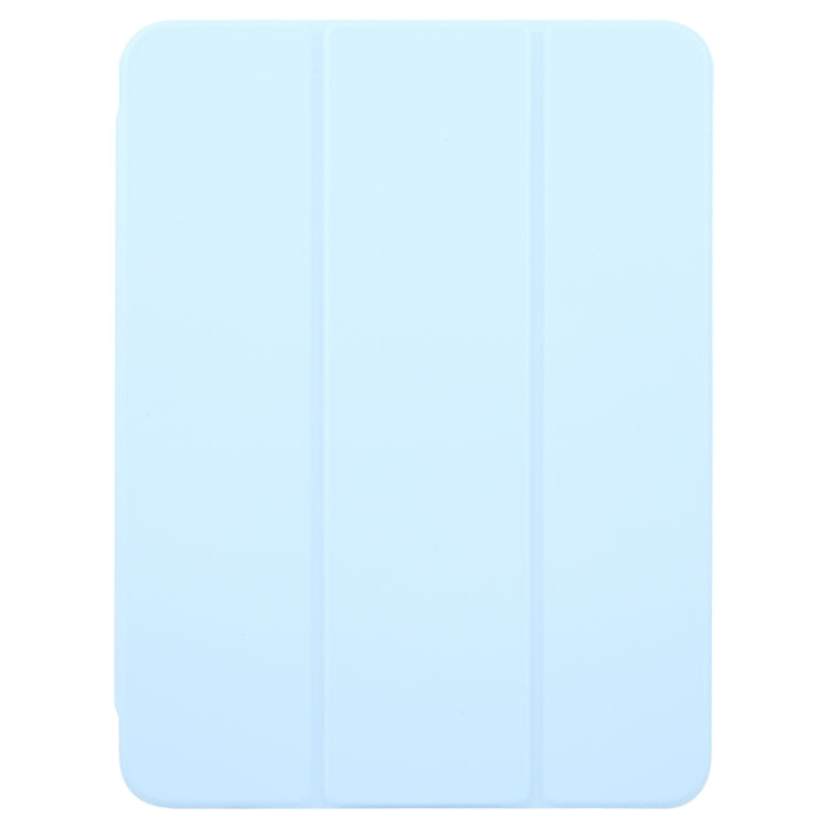 For iPad Pro 12.9 2022 / 2021 / 2020 GEBEI Acrylic TPU 3-folding Rotating Smart Tablet Leather Case withh Pen Slot(Sky Blue) - free shipping - PMc TechLife - Order now!