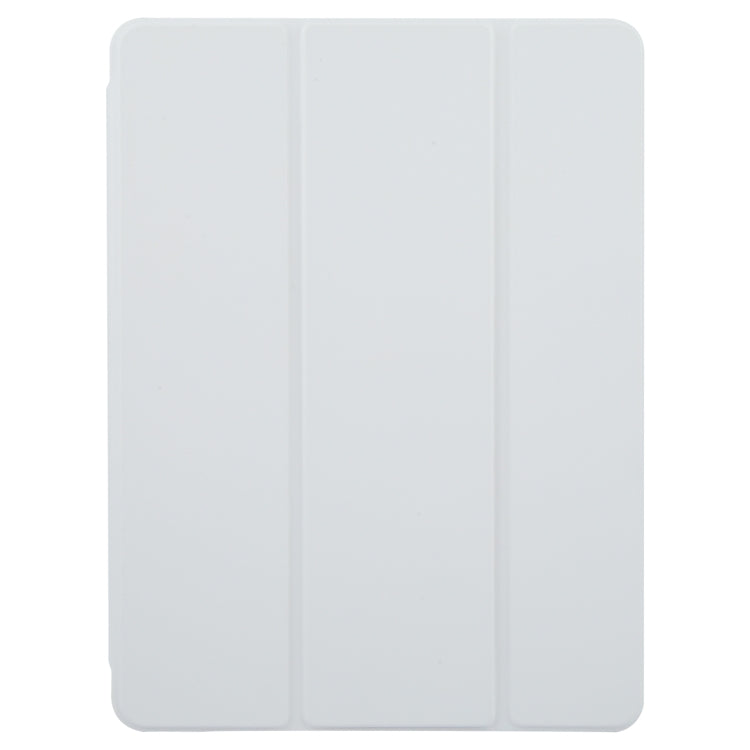 For iPad Pro 12.9 2022 / 2021 / 2020 GEBEI Acrylic TPU 3-folding Rotating Smart Tablet Leather Case withh Pen Slot(Grey) - free shipping - PMc TechLife - Order now!