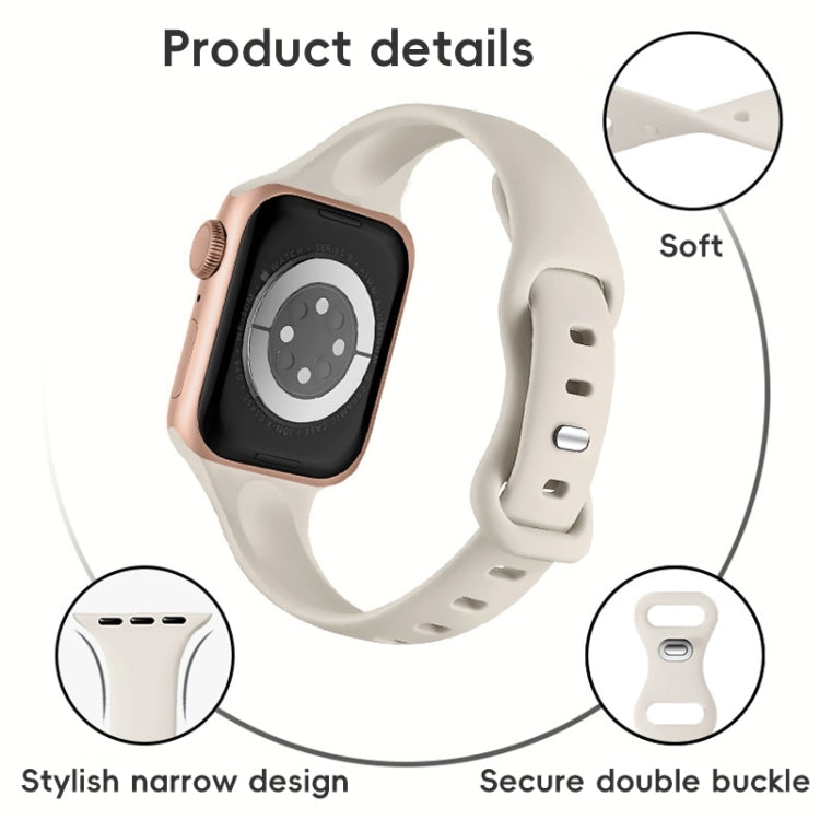 For Apple Watch SE 44mm Two Color Slim Butterfly Buckle Silicone Watch Band(Pink Wine Red) - free shipping - PMc TechLife - Order now!