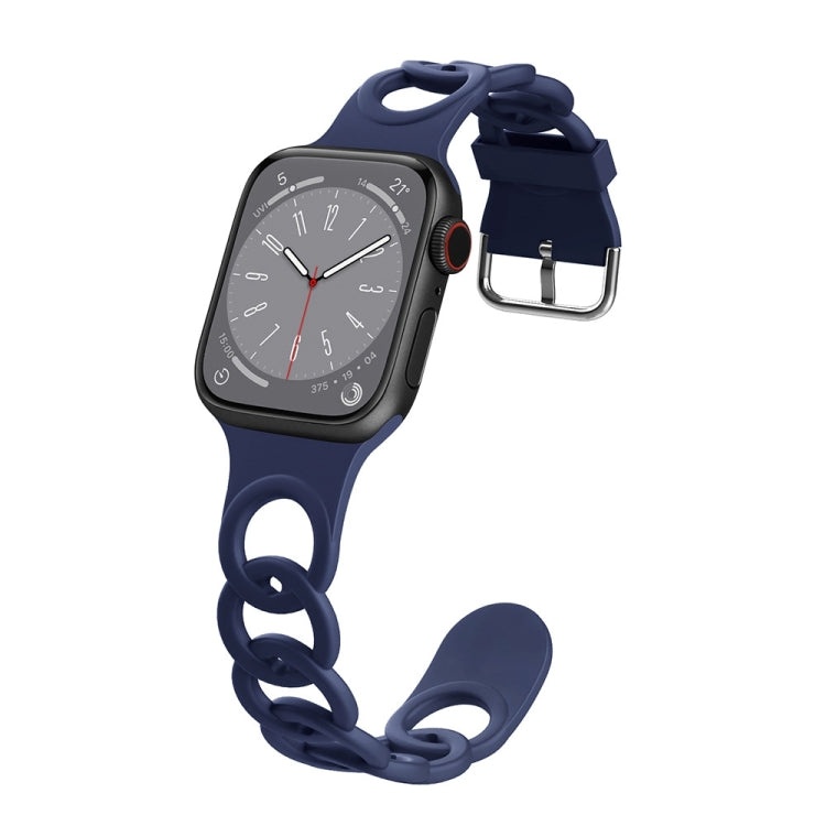 For Apple Watch Series 6 40mm Donut Hollow Silicone Watch Band(Midnight Blue) - free shipping - PMc TechLife - Order now!