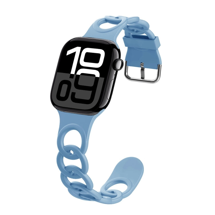 For Apple Watch Series 10 46mm Donut Hollow Silicone Watch Band(Fog Blue) - free shipping - PMc TechLife - Order now!