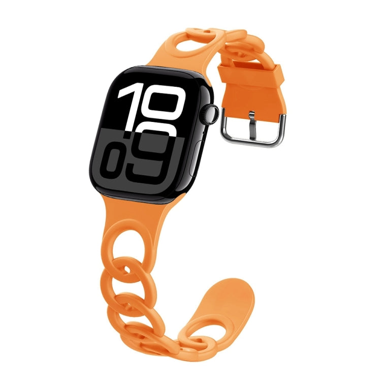 For Apple Watch Series 10 46mm Donut Hollow Silicone Watch Band(Orange) - free shipping - PMc TechLife - Order now!