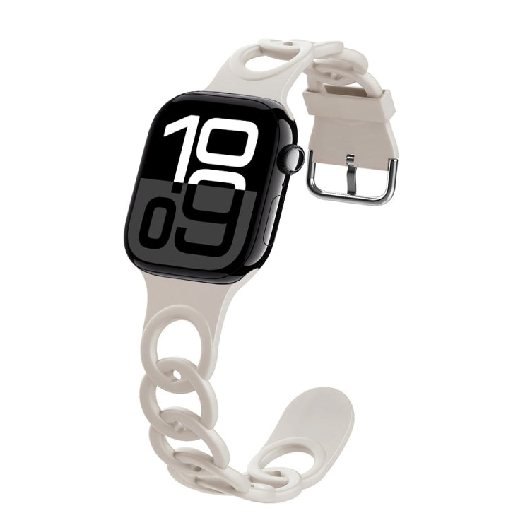 For Apple Watch Series 10 46mm Donut Hollow Silicone Watch Band(Starlight) - free shipping - PMc TechLife - Order now!