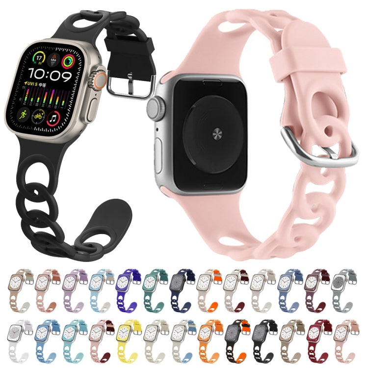 For Apple Watch Series 10 42mm Donut Hollow Silicone Watch Band(Powder Sand) - free shipping - PMc TechLife - Order now!