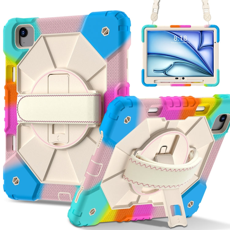 For iPad Air 11 2024 Contrast Color Robot Silicone Hybrid PC Tablet Case(Colorful Blue) - iPad Air 11 2024 Cases by PMC TechLife | Online Shopping South Africa | PMC TechLife | Buy Now Pay Later Mobicred